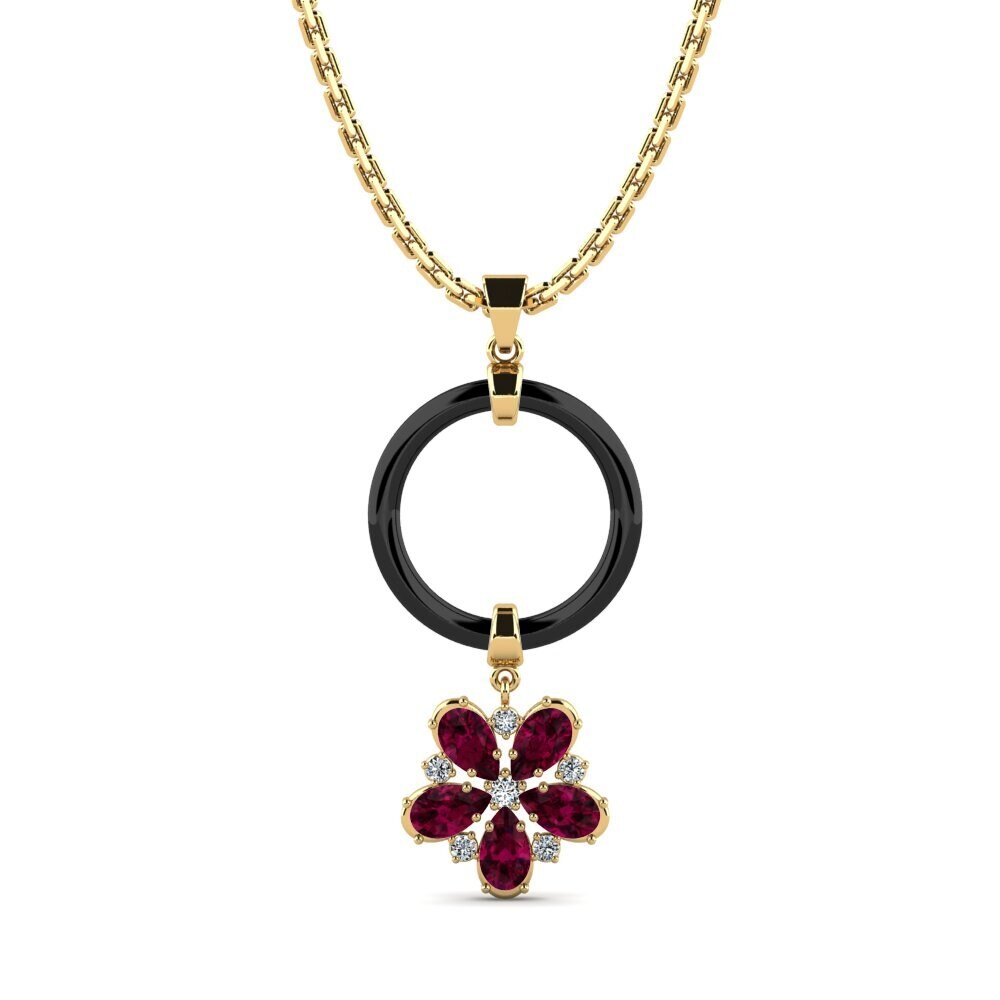 Pear Rhodolite Garnet Women's Pendant Moberly
