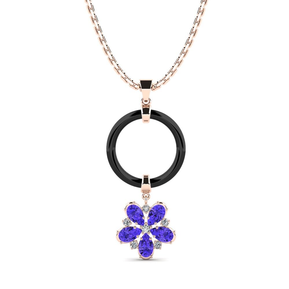 9ct Rose Gold Tanzanite Women's Pendant Moberly