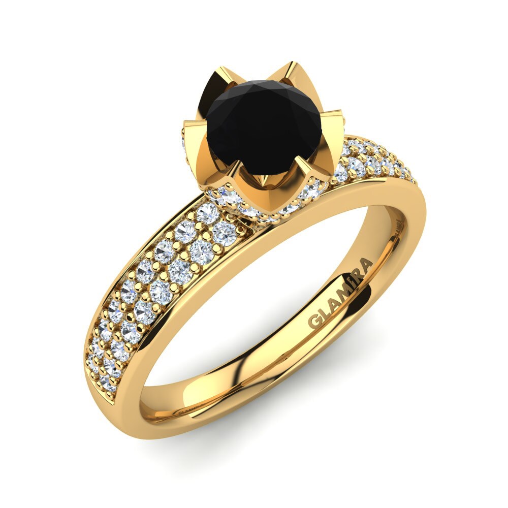 Black Onyx Engagement Ring Morisa