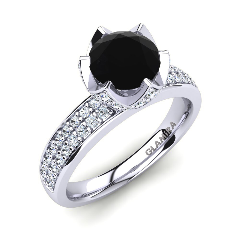 Black Onyx Engagement Ring Morisa 1.0 crt