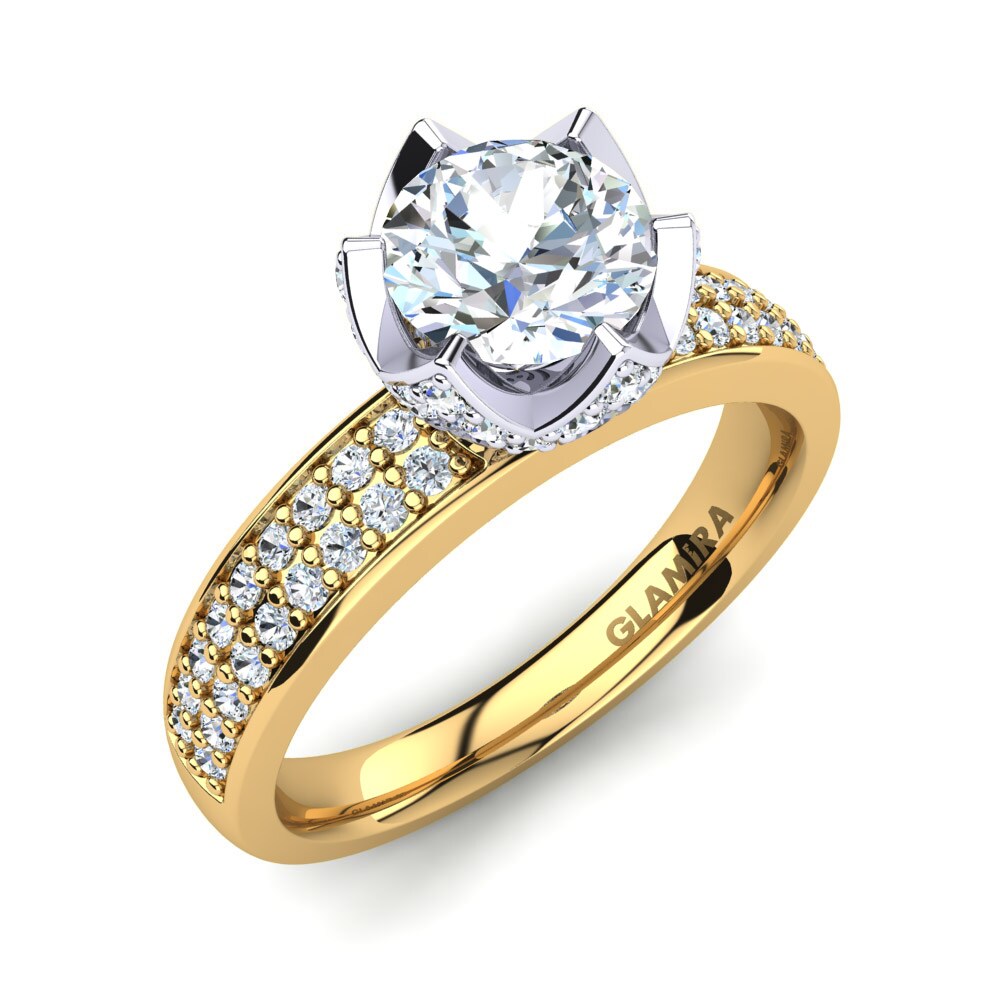 14ct Yellow & White Gold Ring Morisa 0.8 crt