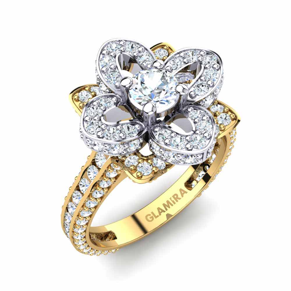 18ct Yellow & White Gold Ring Rosanna 0.25 crt