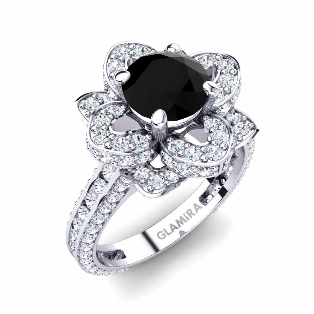 Black Onyx Engagement Ring Rosanna 1.0 crt