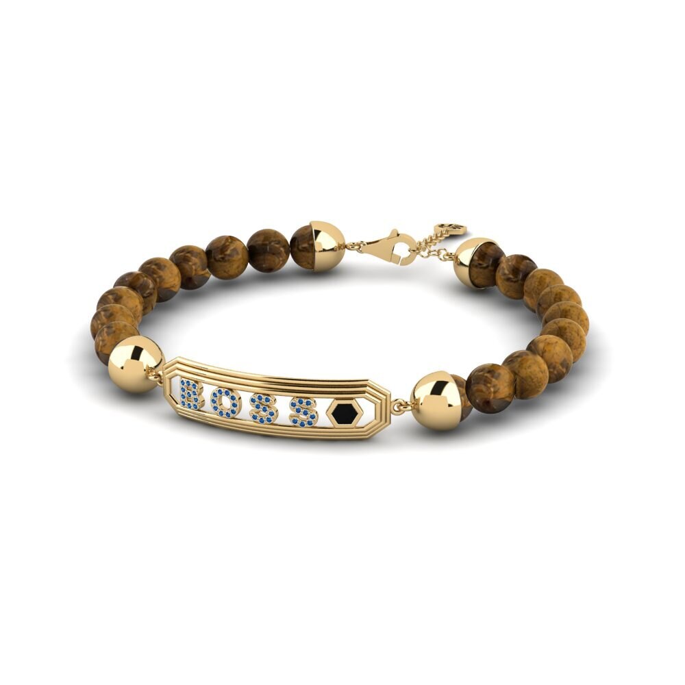 Dark Blue Zirconia Men's Bracelet Moghegno