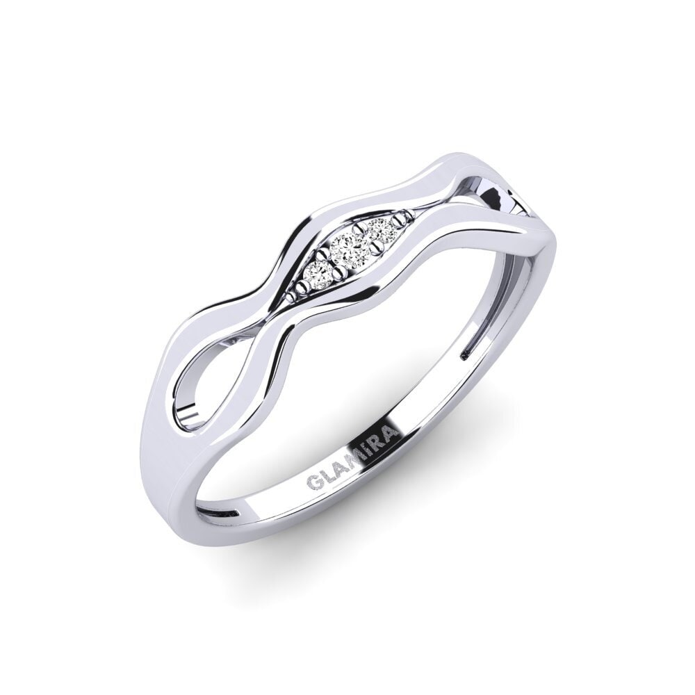 9k Oro Blanco Moissanita Anillo Mohanas