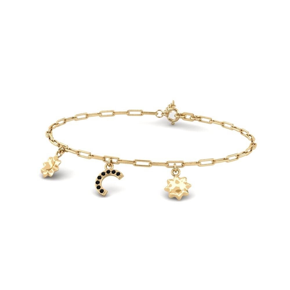Saphir noir Bracelet trombones Molgo