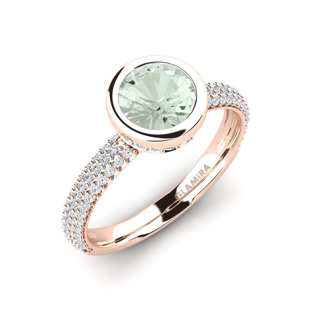 Green Amethyst Engagement Ring Molissia