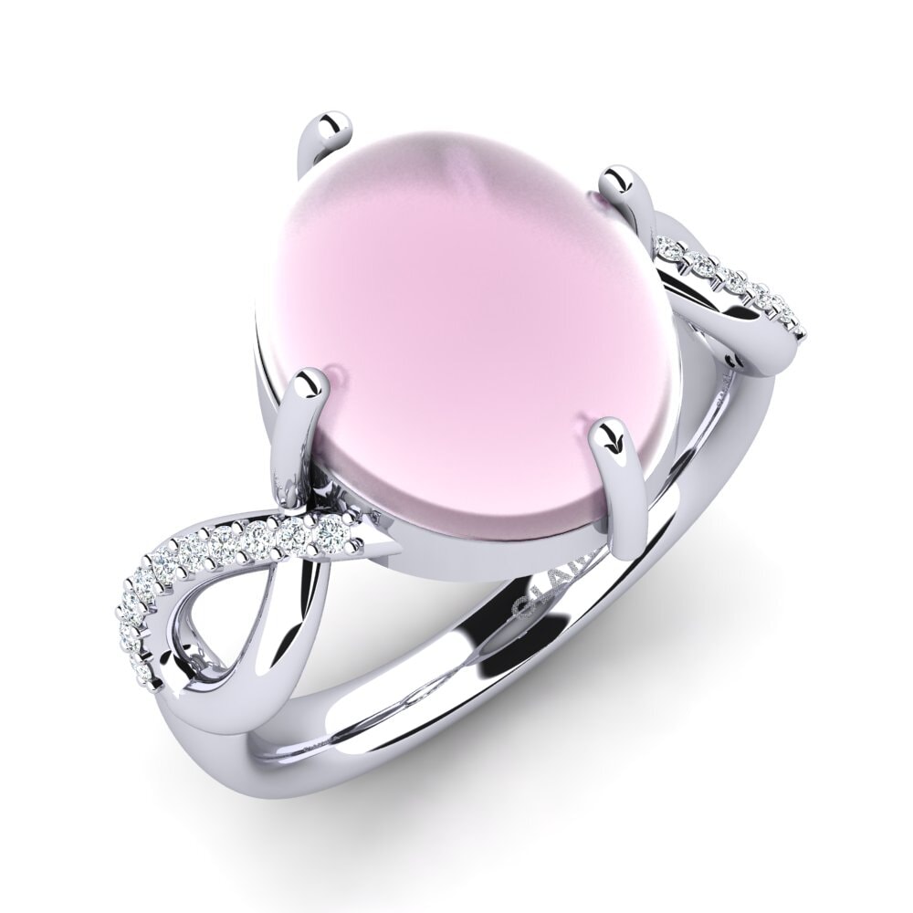Cabochon Rose Quartz Ring Moncerath
