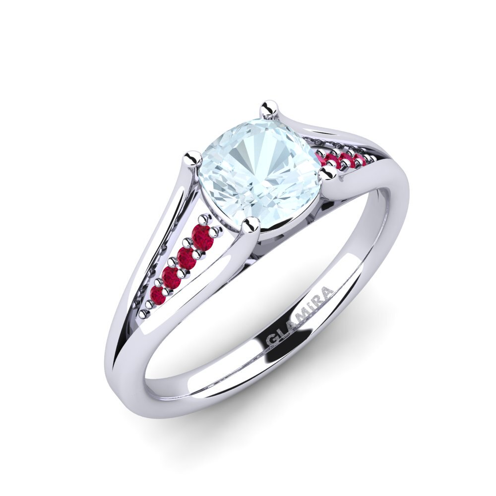 Aquamarine Engagement Ring Monekia