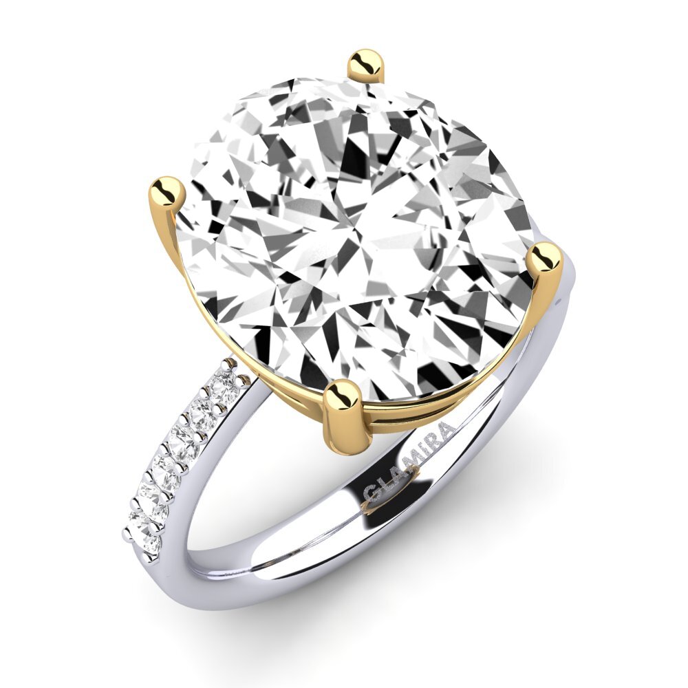 14ct White / Yellow Gold Ring Moneta