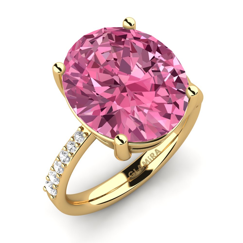 9ct Yellow Gold Pink Tourmaline Ring Moneta