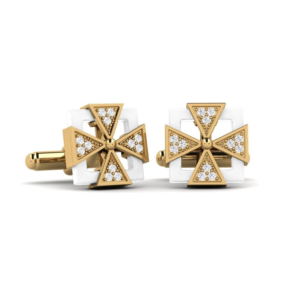 White sapphire Cufflink Mong