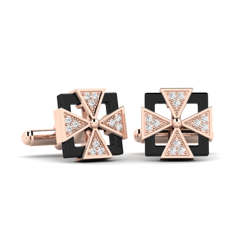 9k Oro Rosa Moissanita Gemelo Mong