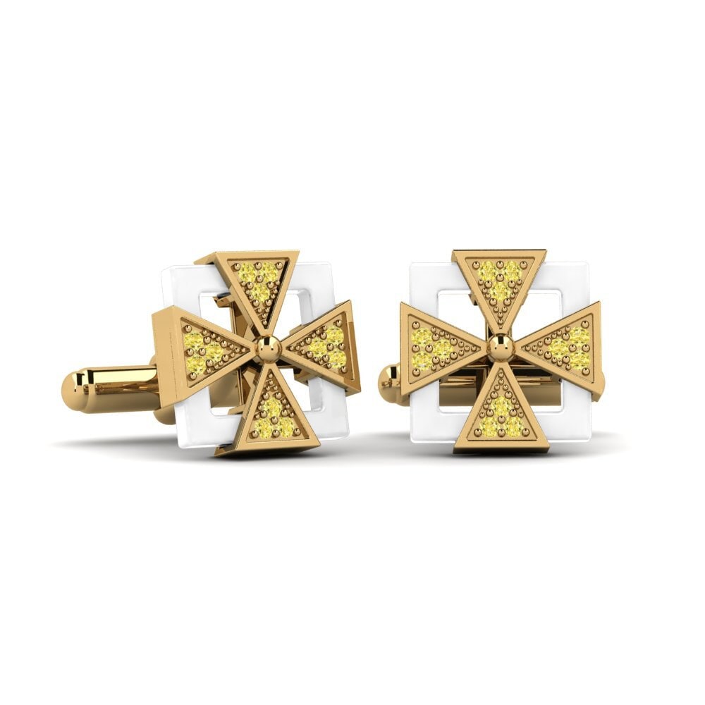 Yellow Sapphire Cufflink Mong