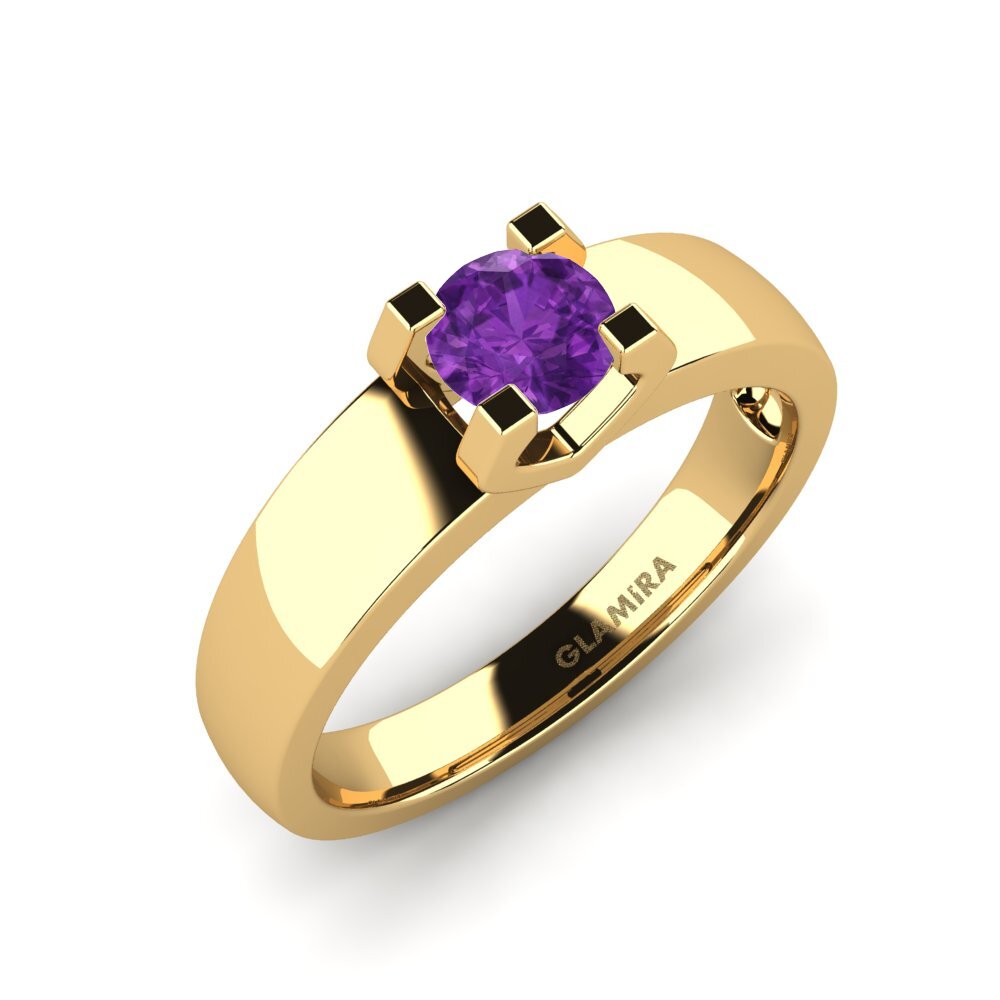 Amethyst Engagement Ring Monnara
