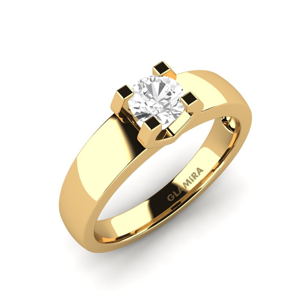 White sapphire Engagement Ring Monnara