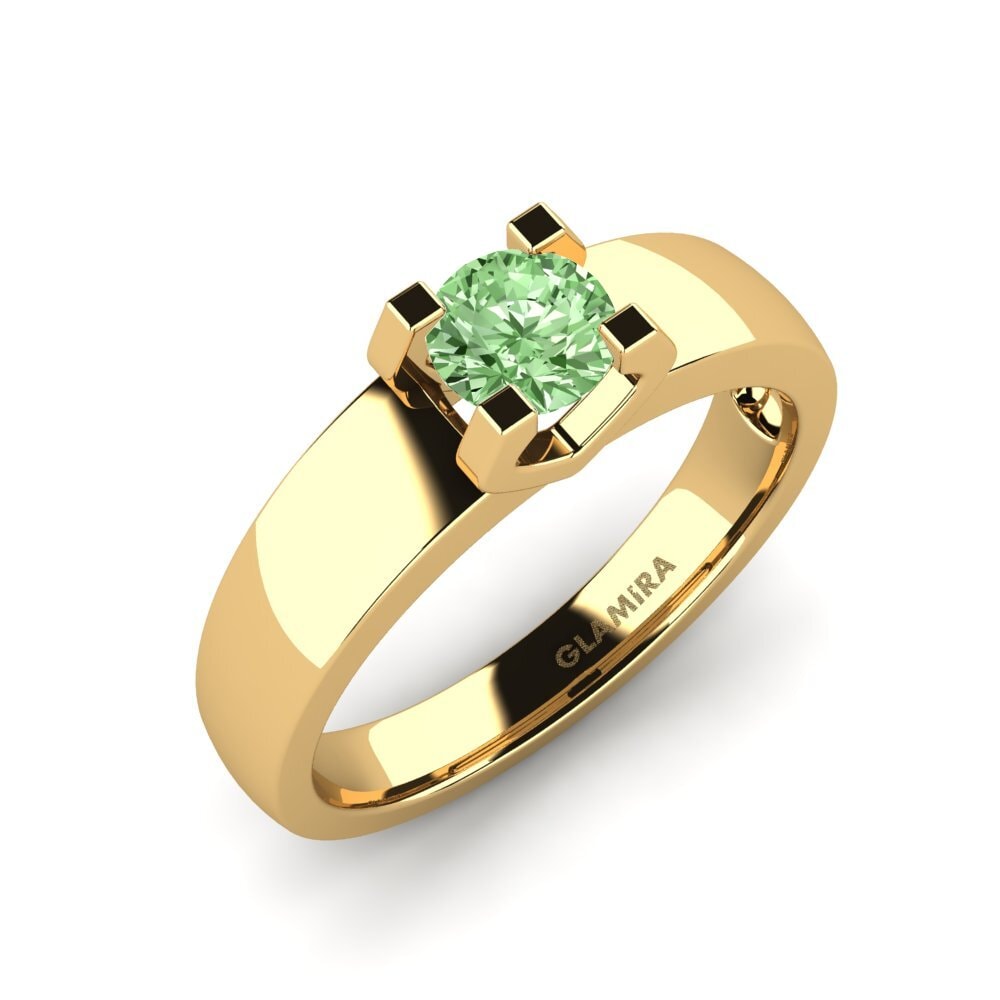 Green Diamond Engagement Ring Monnara