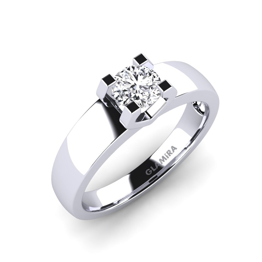 14ct White Gold Engagement Ring Monnara