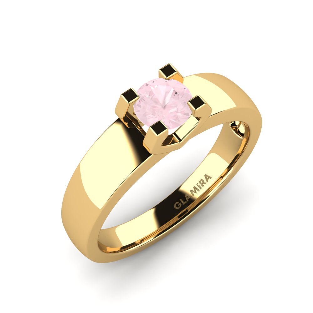 Rose Quartz Engagement Ring Monnara