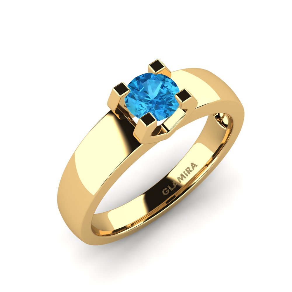 Blue Topaz Engagement Ring Monnara