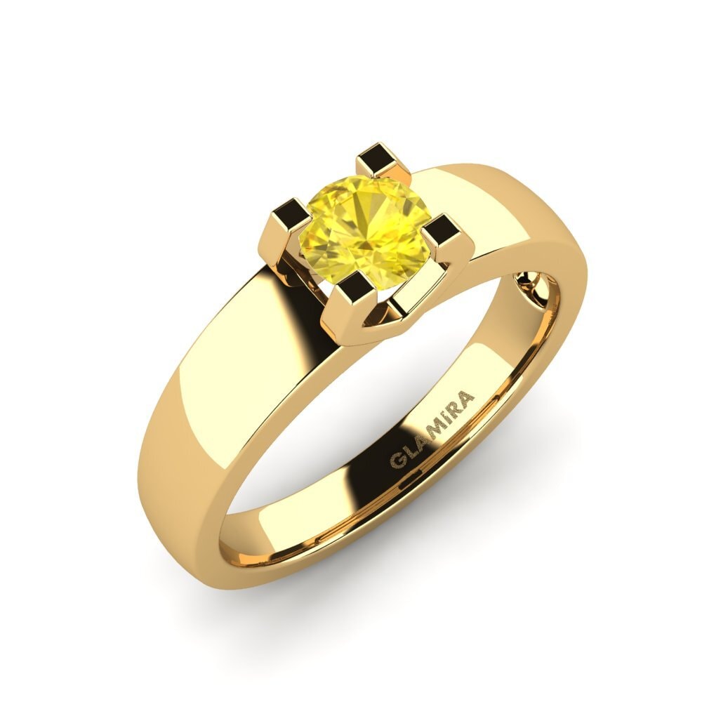 Yellow Sapphire Engagement Ring Monnara