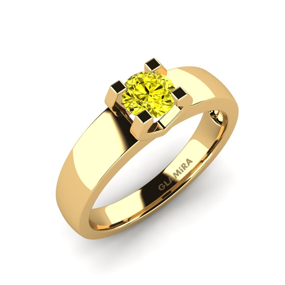 Yellow Diamond Engagement Ring Monnara