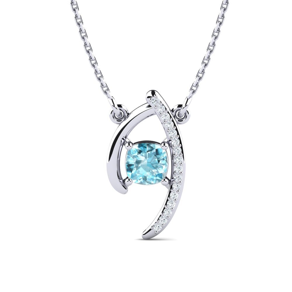 Blue Zircon Women's Necklace Montiara