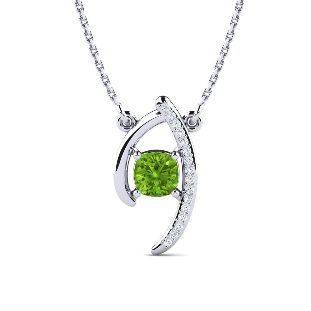 Cushion Peridot Women's Necklace Montiara