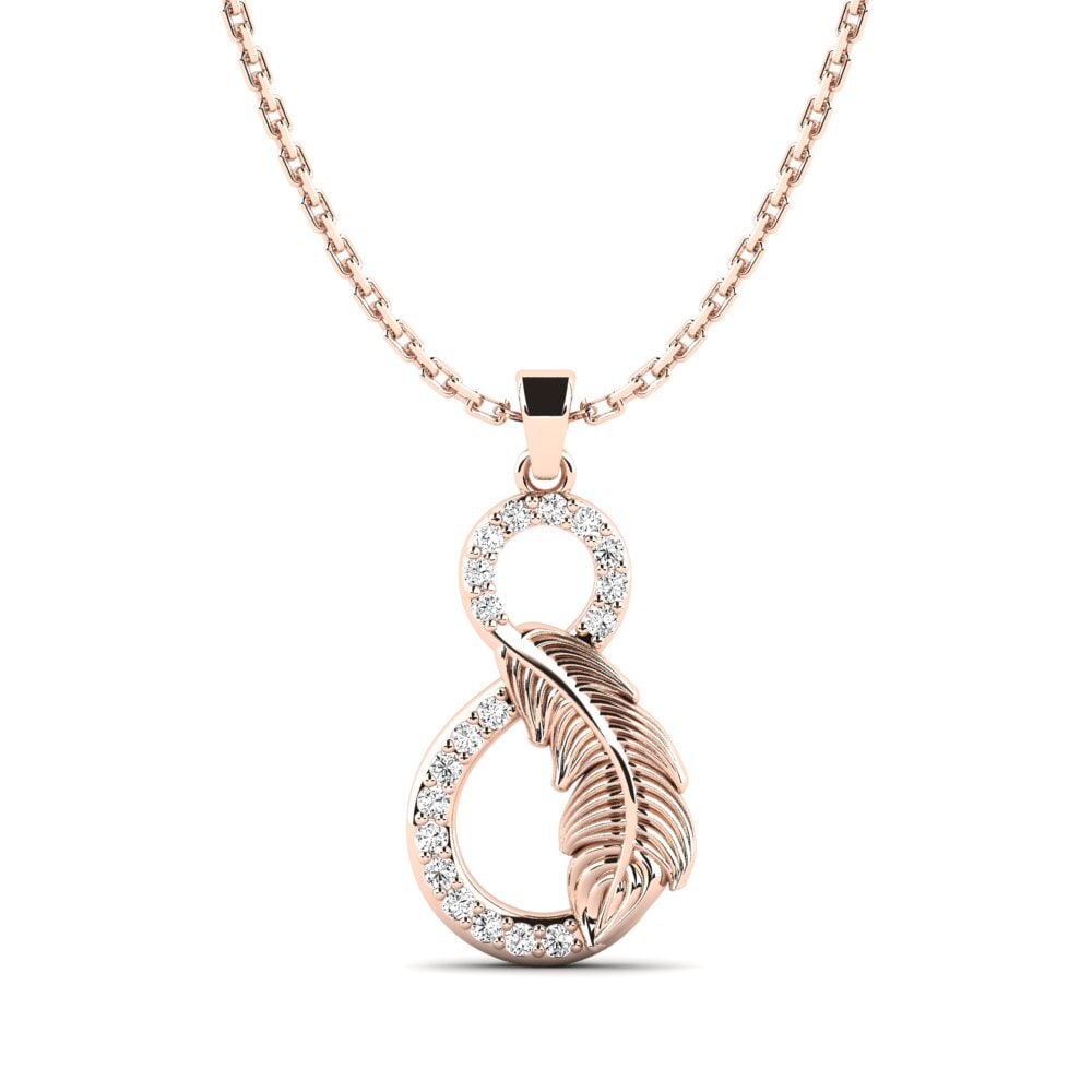 14K Rose Gold Moissanite Pendant Montresor