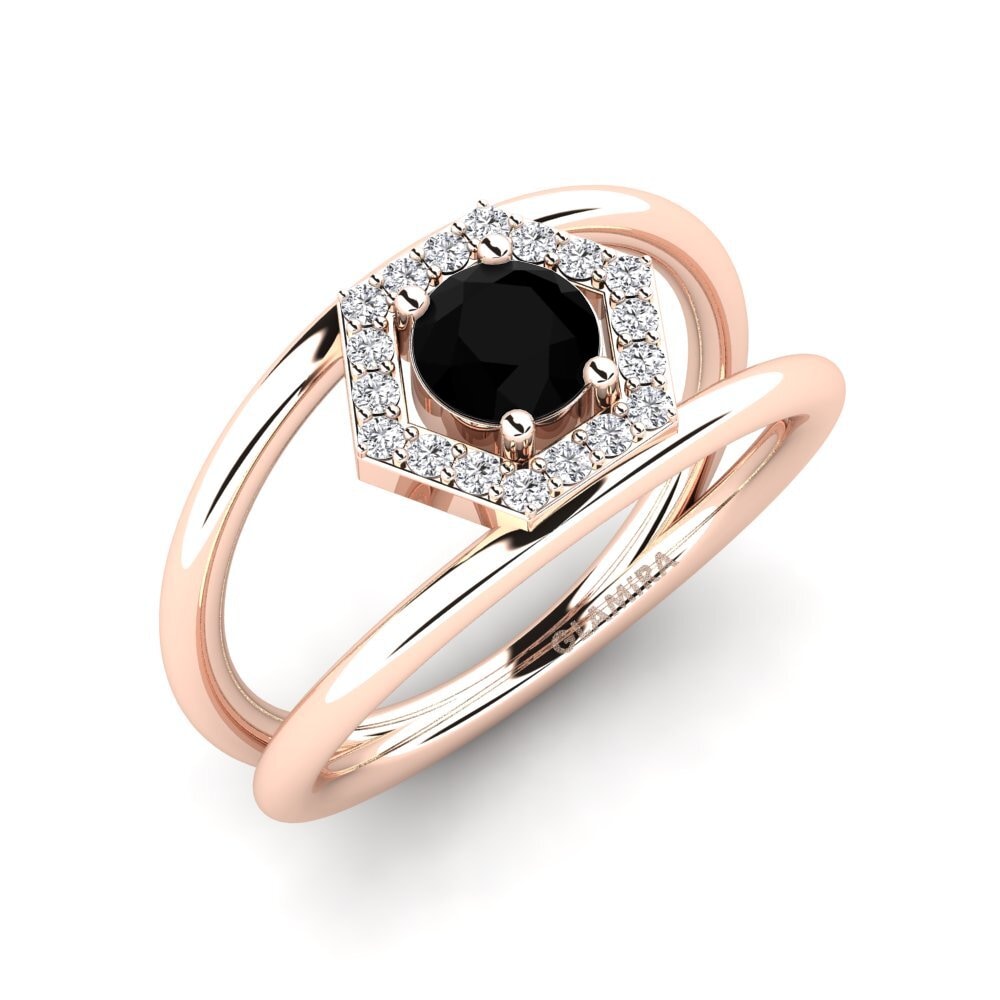 Black Diamond Engagement Ring Montyo