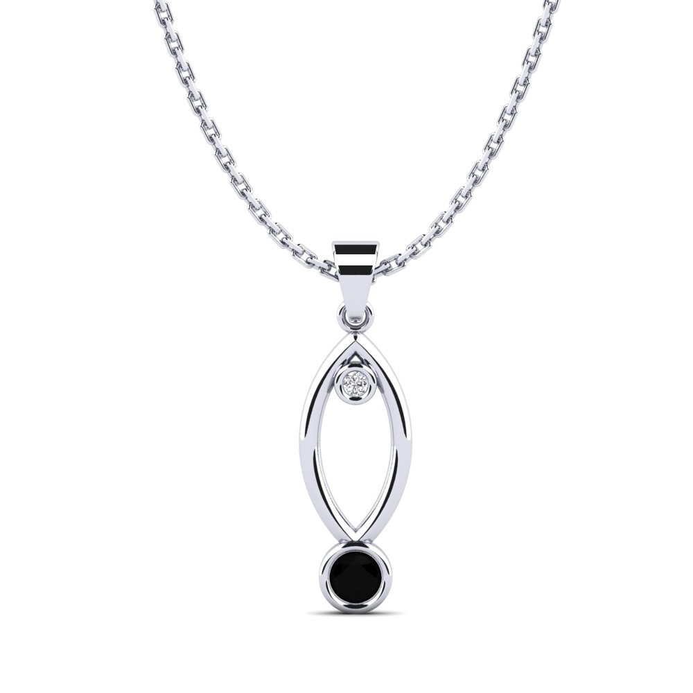 Diamante Negro Colgante de Mujer Morbido