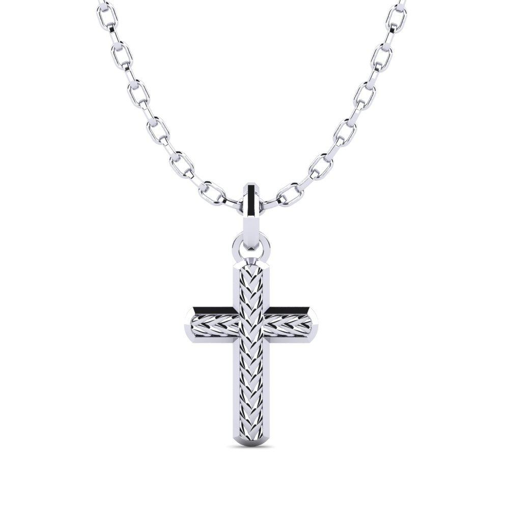 Or Blanc 750 Pendentif pour homme Morlaix