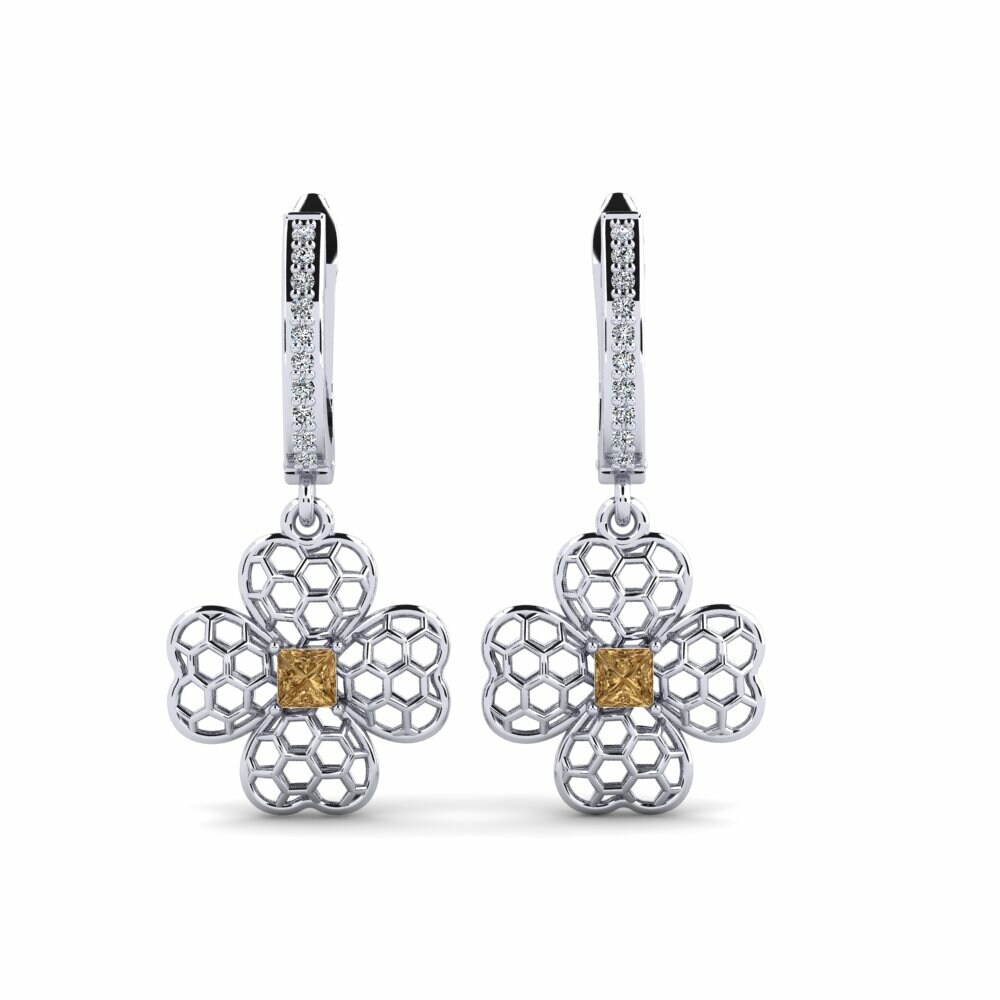 Diamante Marrón Pendiente de mujer Morpho