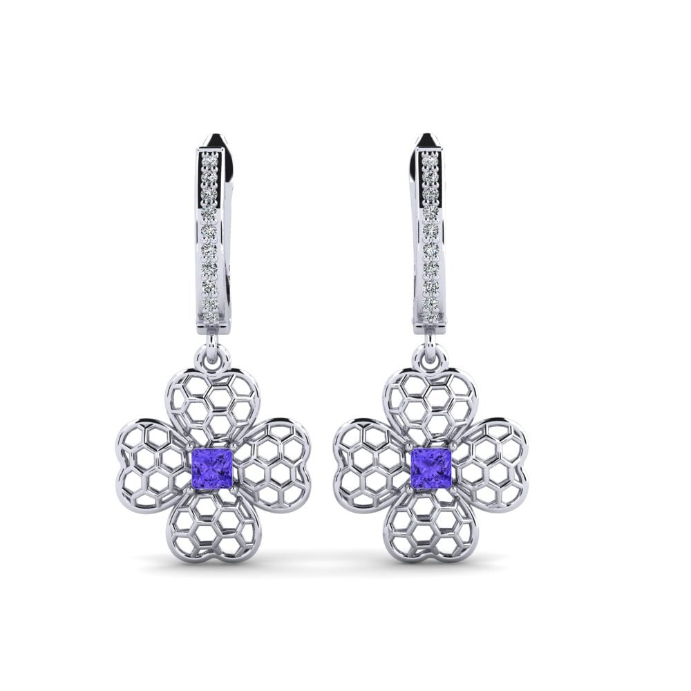 Princess Tanzanite Women's Earring Morpho