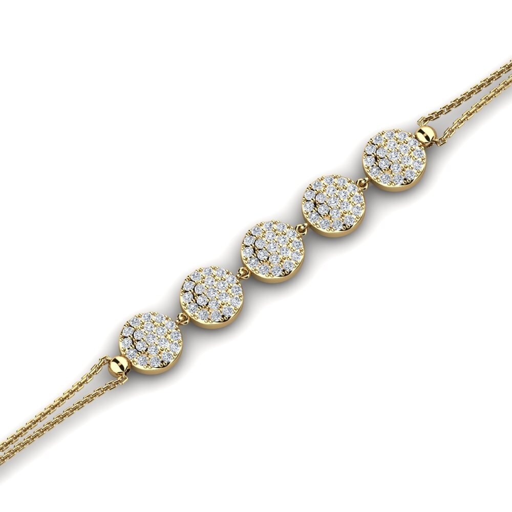 Compre Pulsera De Mujer Colouste En Corte Redondo 0.1 Quilates 9k Oro