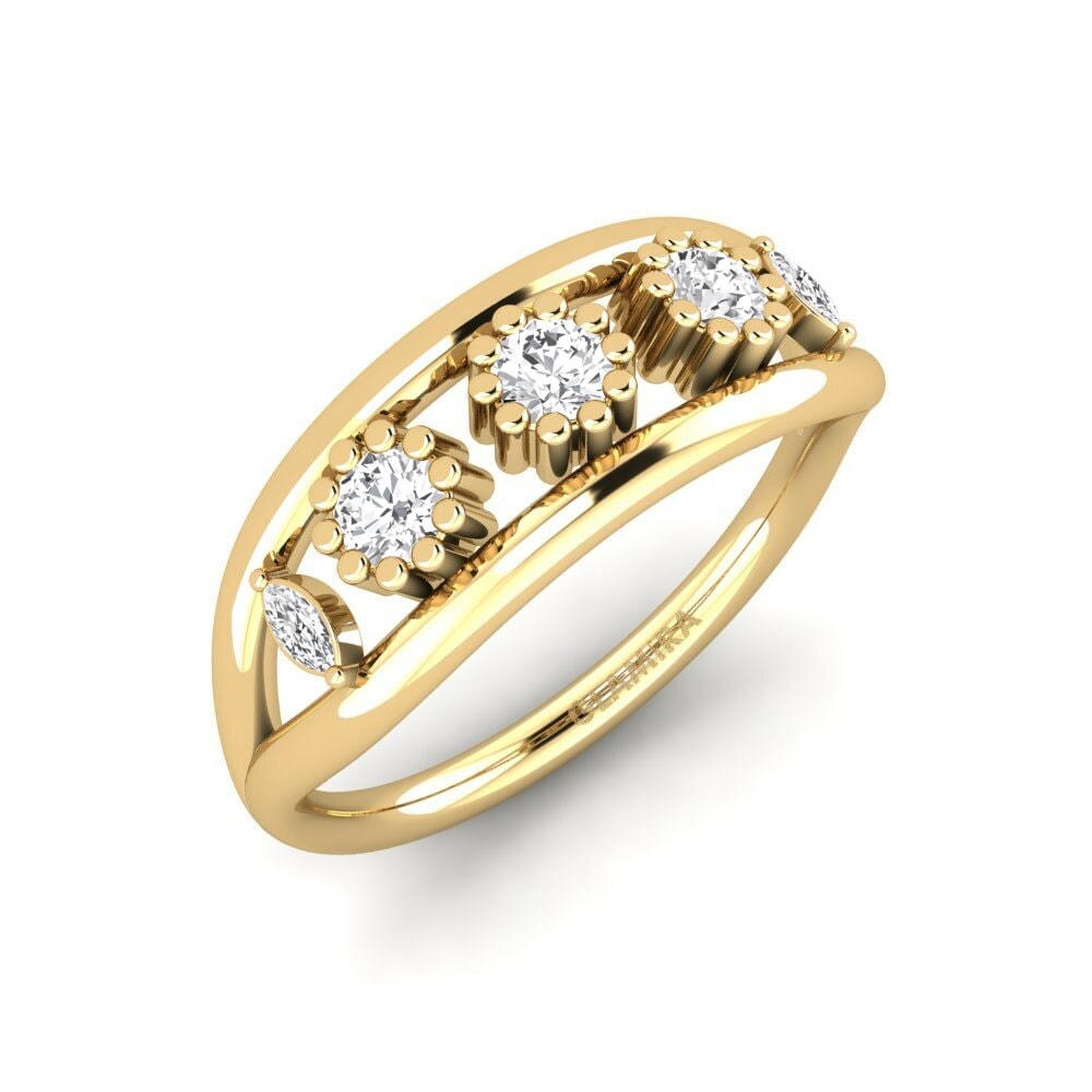 Saphir Blanc Bague Mossole