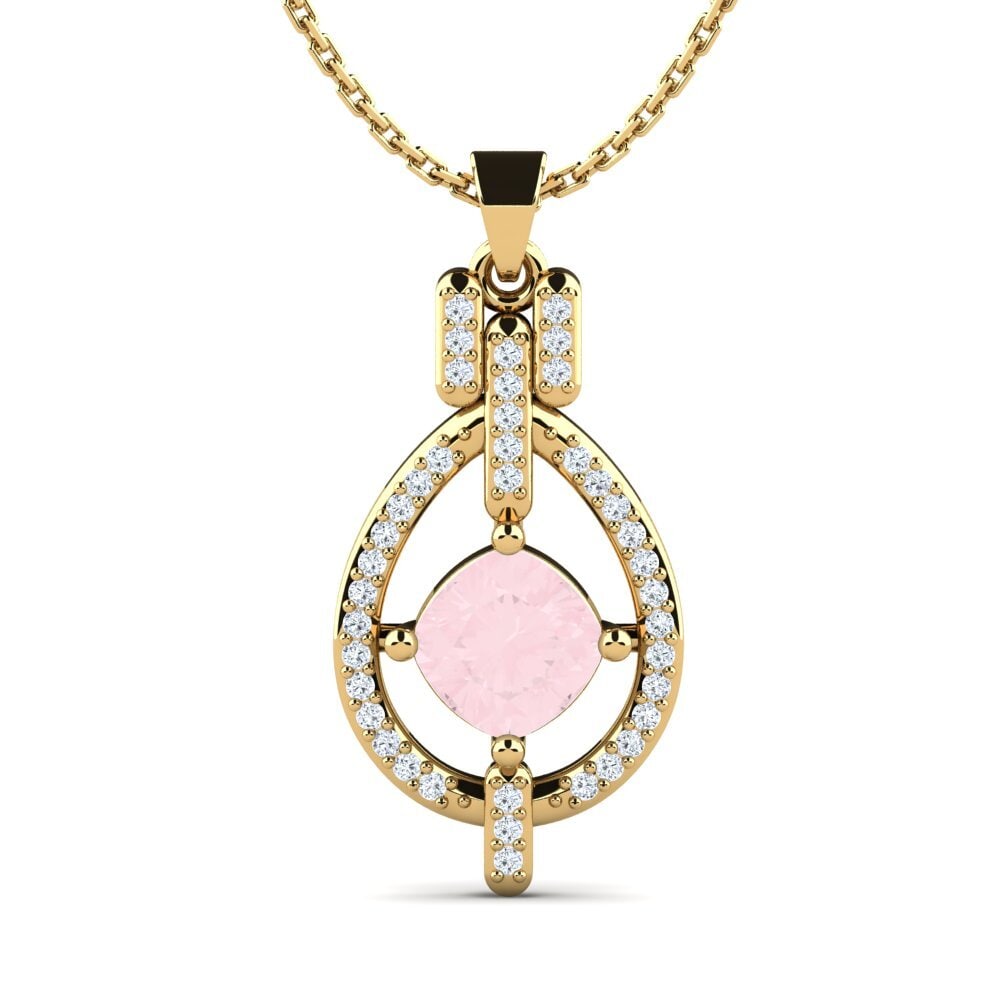 Cushion Rose Quartz Women's Pendant Mrunalis