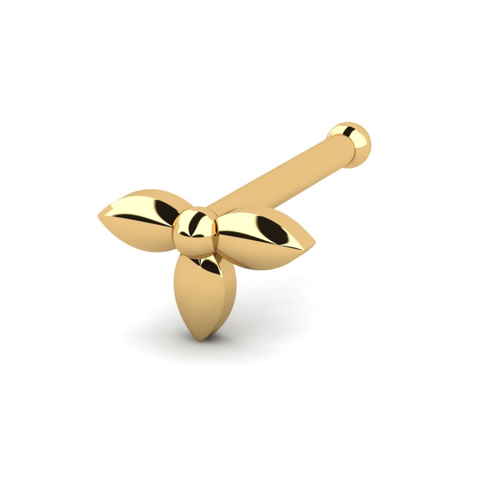 18k Yellow Gold Nose Pin Mukami