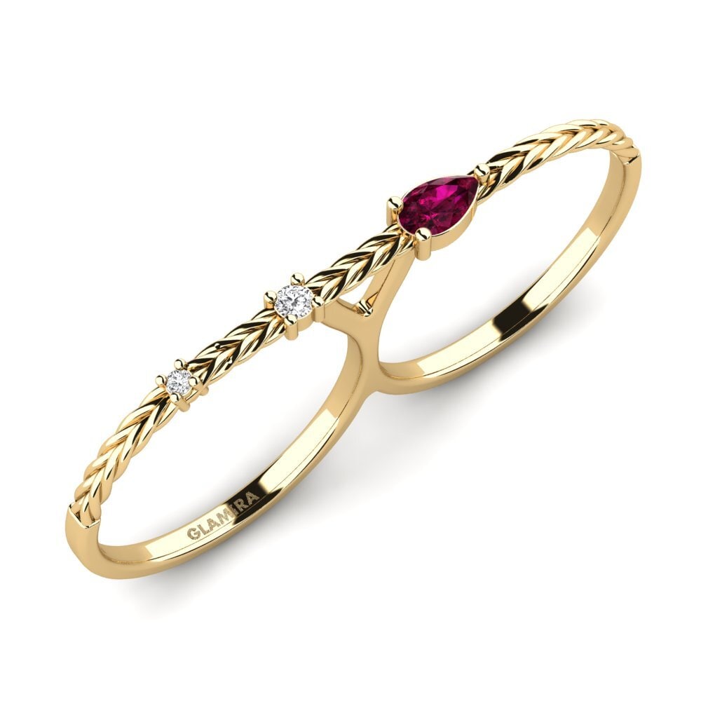 Pear Rhodolite Garnet Ring Muktas