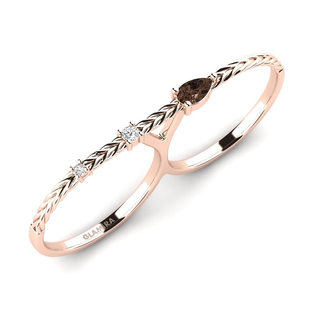 14ct Rose Gold Smoky Quartz Ring Muktas