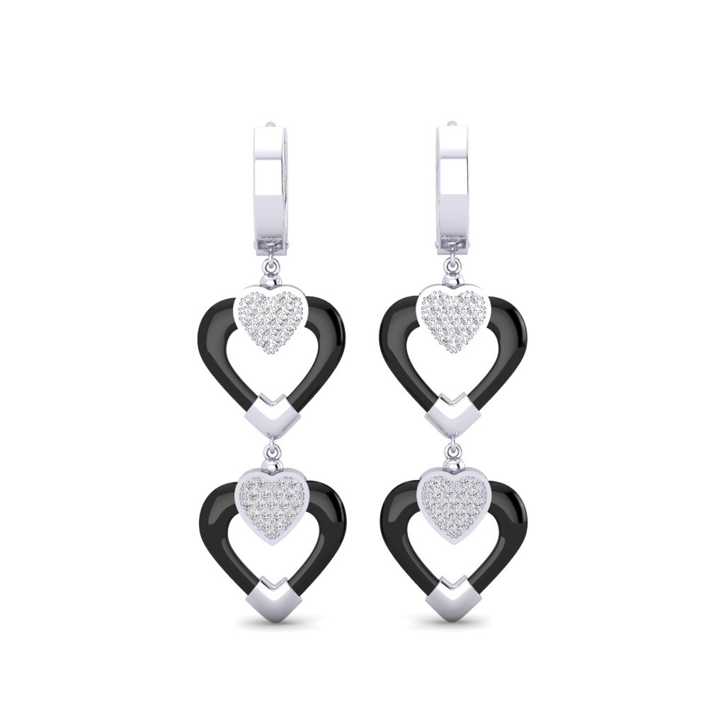 950 Palladium Diamond Women's Earring Mulhern