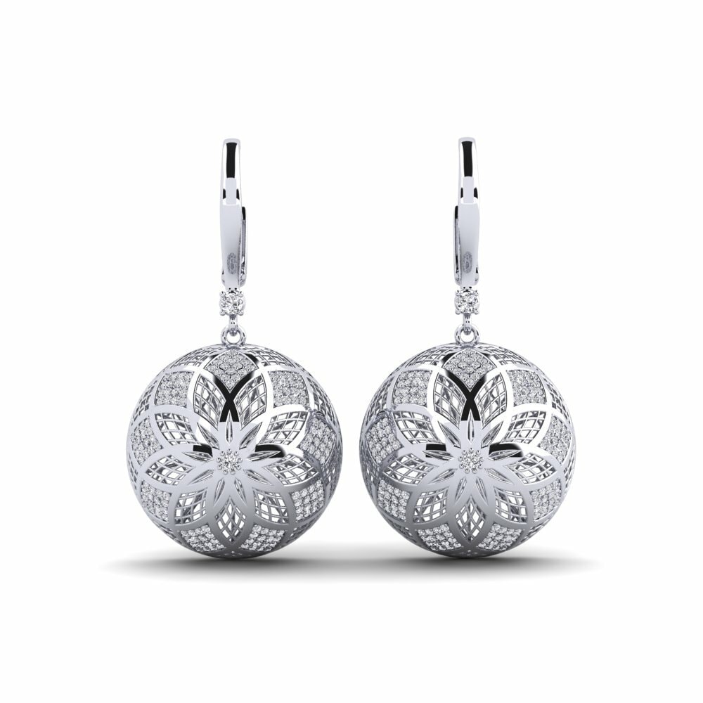 18k White Gold Women's Earring Munin