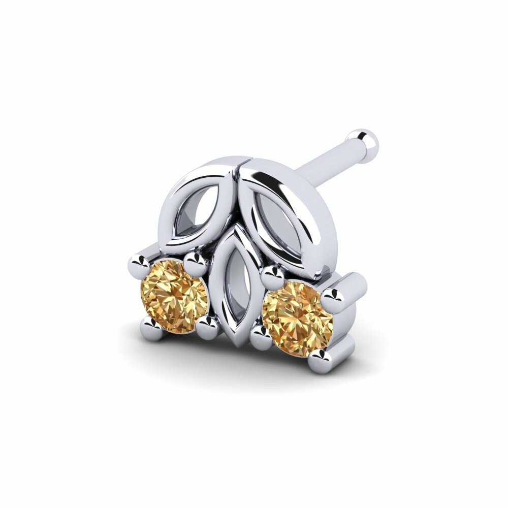 Bruine Diamant Neus Pin Munsey