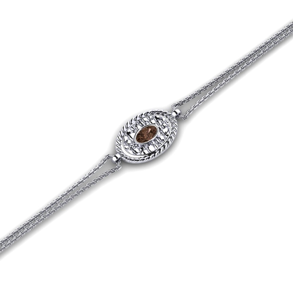Ovalado Cuarzo humo Pulsera de Mujer Muriatic