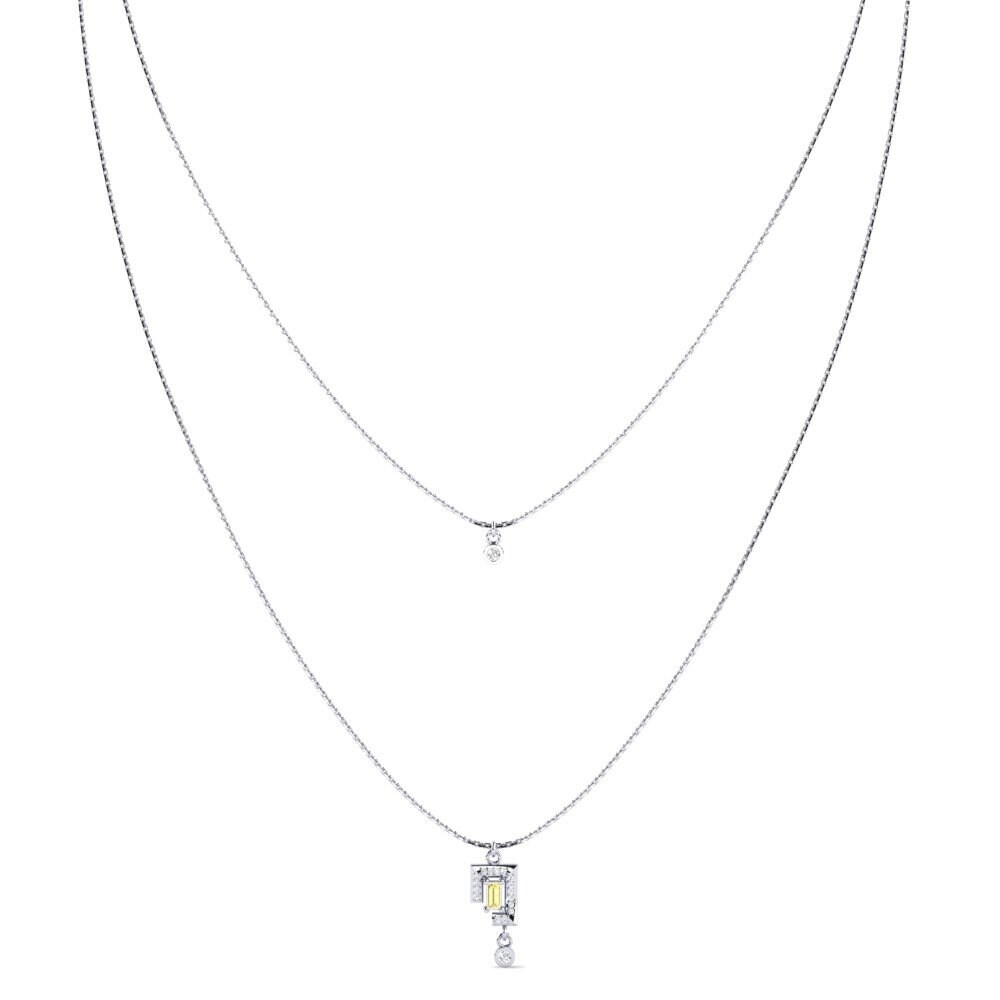 Zafiro amarillo Collar de Mujer Murirah