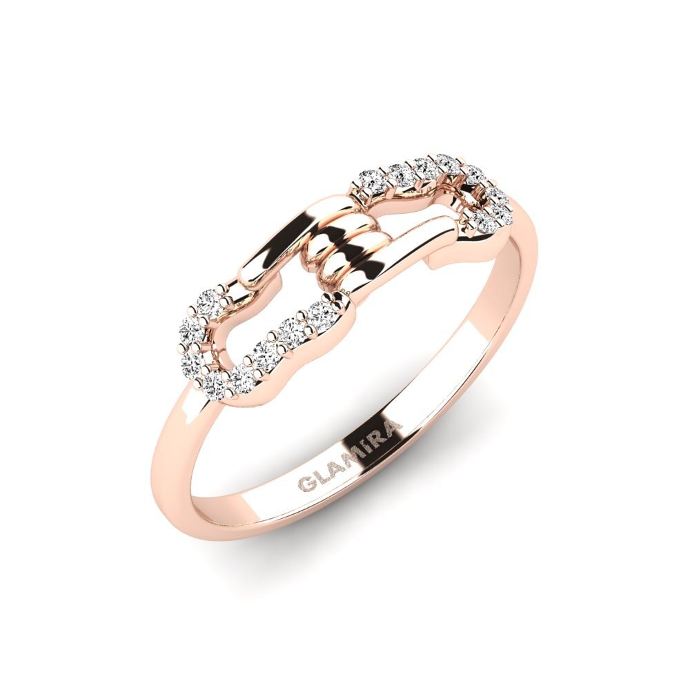14k Oro Rosa Moissanita Anillo Murmurous
