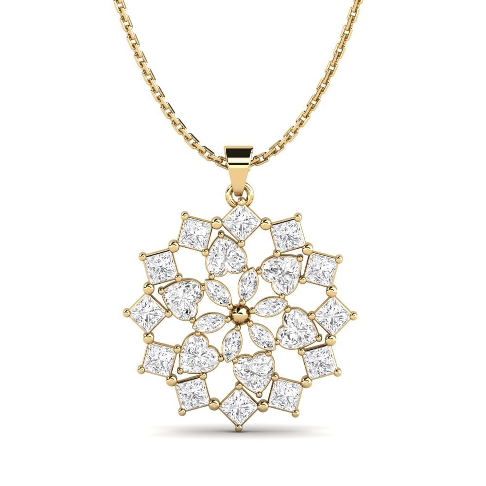 Trái Tim Đá Sapphire Trắng Mặt dây chuyền nữ Musba