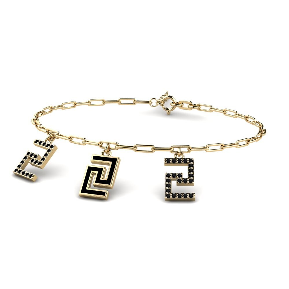 Saphir noir Bracelet trombones Mwasity