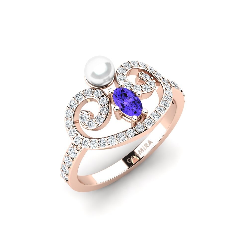 14ct Rose Gold Tanzanite Ring Myedic