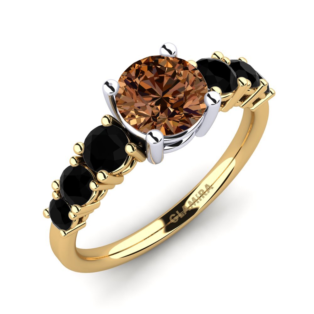 14k Oro Amarillo/Blanco Anillo de compromiso Mylenda